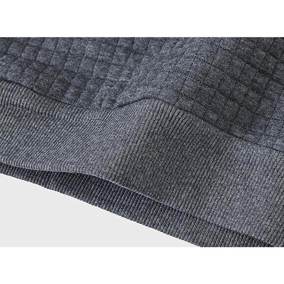 Men's Dark Grey Pullover Hoodies Long Sleeve Draw String Hooded Sweat Shirt - Picture 5 of 6